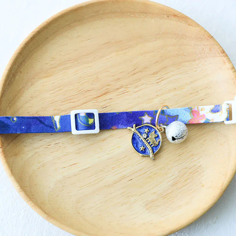 Cute Cat Dog Collar with Silver Bell Anti-Lost Tag